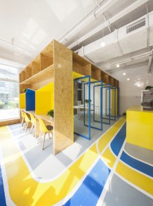 Tendance couleurs Tollens Equation - espace coworking, photo : Kangshuo Tang, MAT Office
